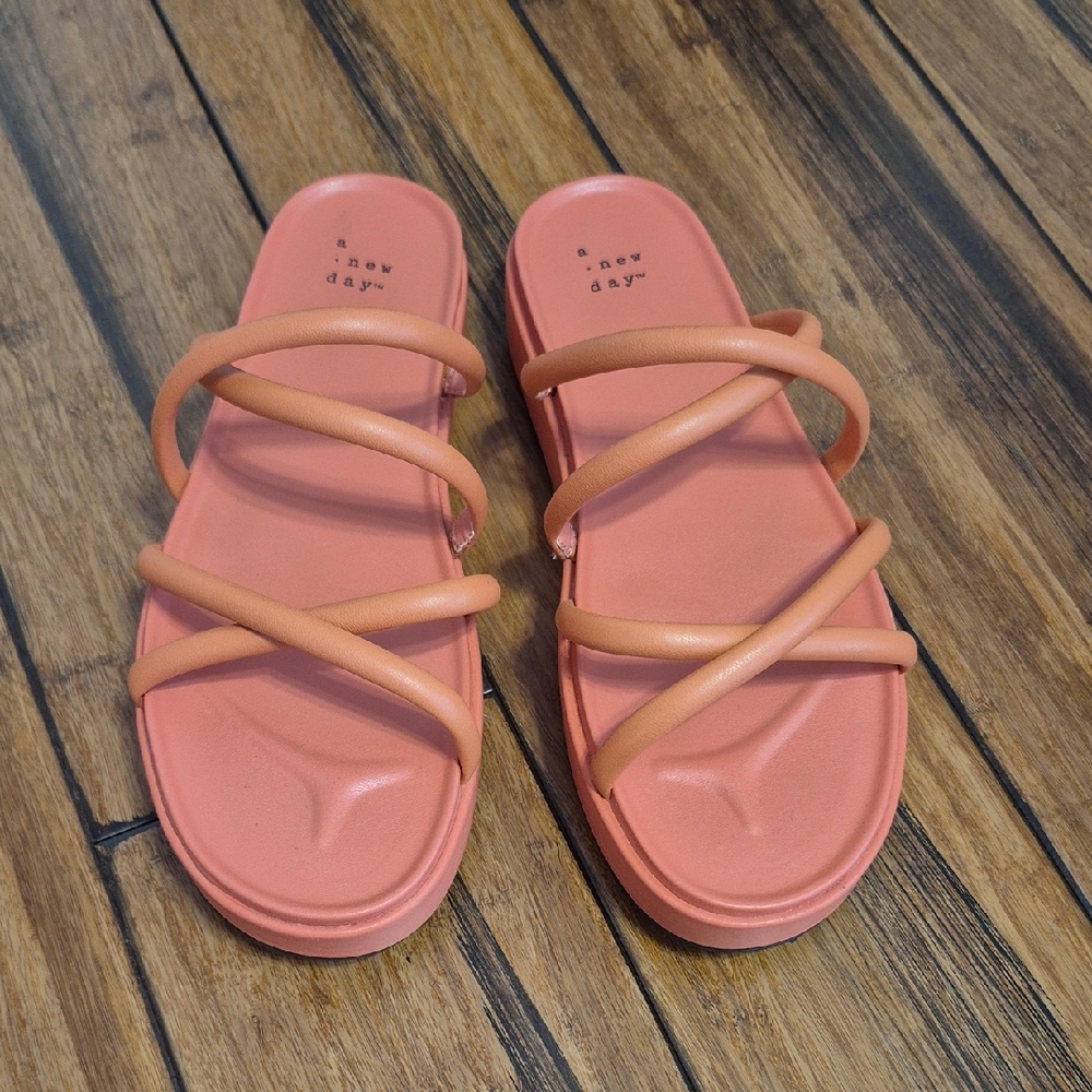 A NEW DAY Women's Pink Strappy Sandals